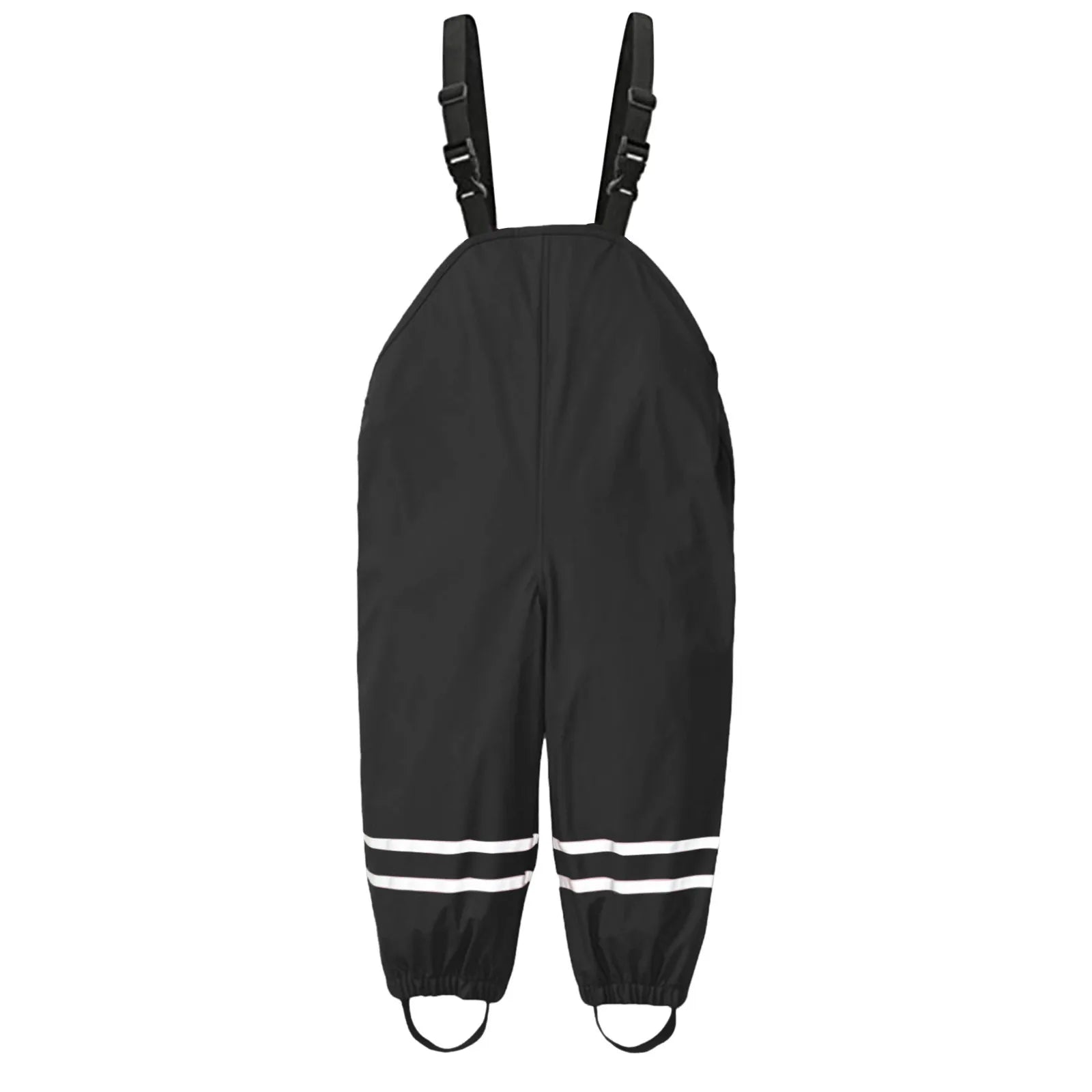 Toddler Kids Boys Girls Rain Dungarees Windproof Waterproof Mud Jumpsuit Clothes One piece rain pants waterproof and breathable Oasis Select Black S