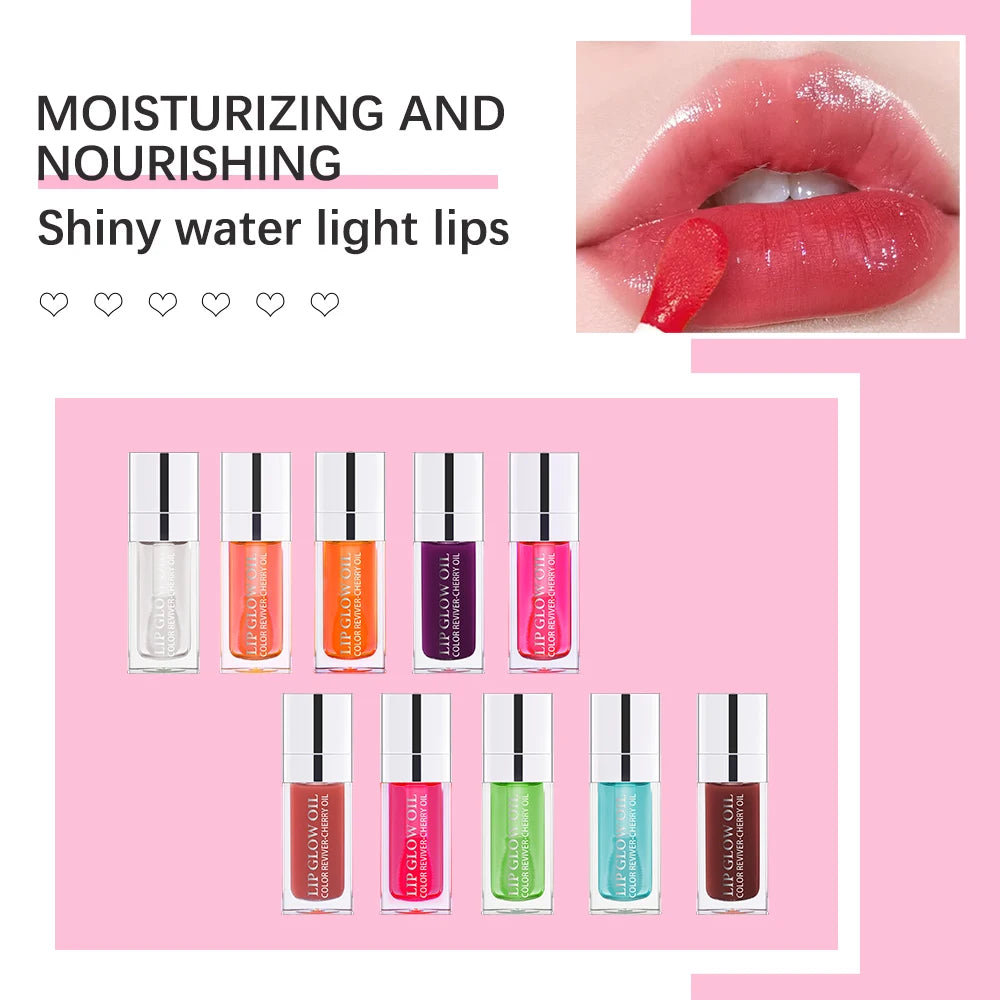 Lip Oil Plumping Lip Gloss Crystal Jelly Moisturizing Makeup Sexy Plump Lip Glow Oil Tinted Lip Plumper Oasis Select