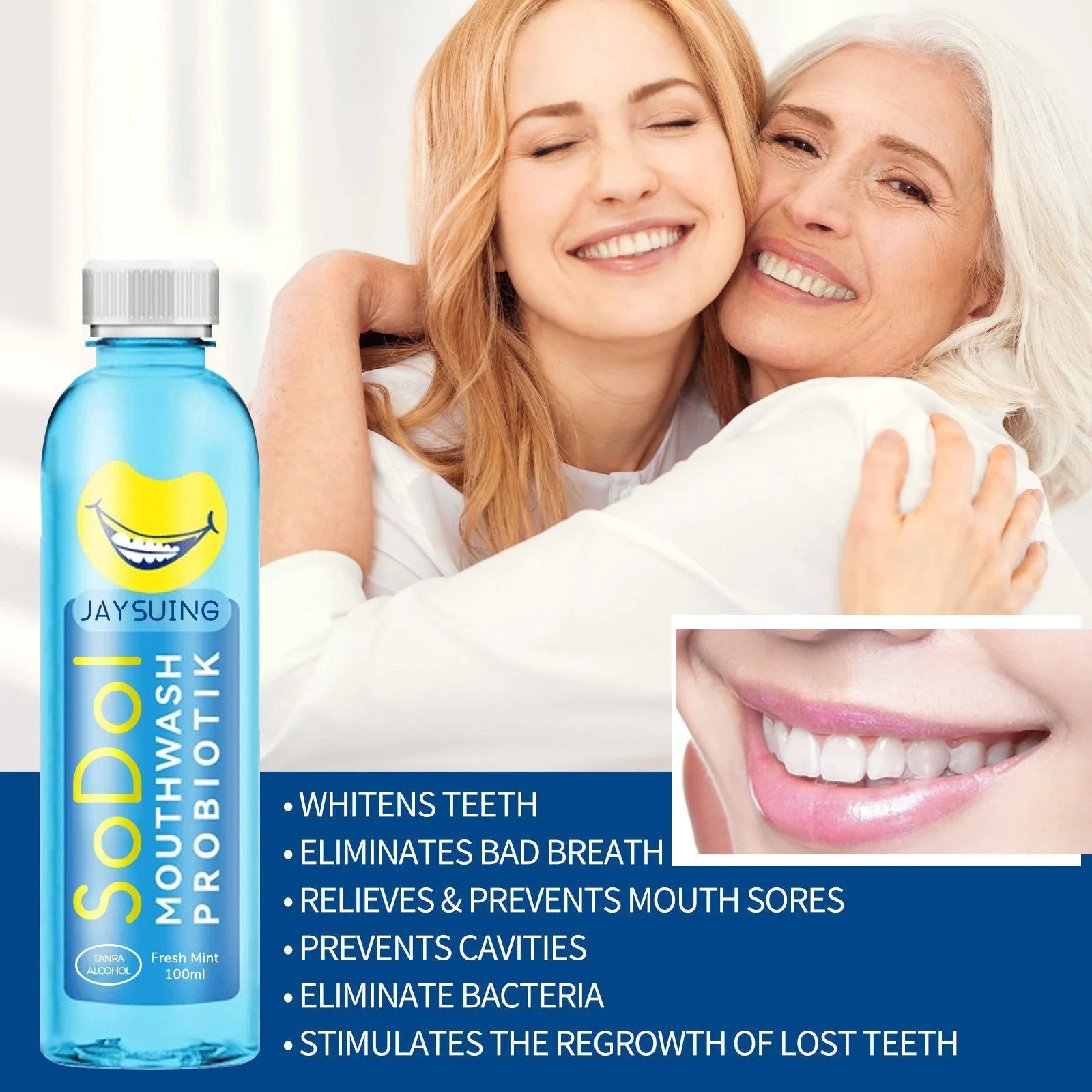 Mint Mouthwash Instant Fresh Breath Deep Cleaning Reduce Bad Breath Prevent Gum Health Improving Dry Mouth Oral Care Mouthwash Oasis Select