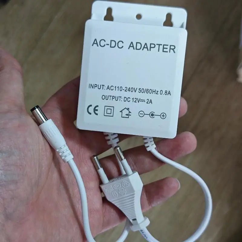 AHD Camera Charger adapter with AC100V-240V Input; Waterproof DC12V 2A EU Plug for Security Surveillance Oasis Select