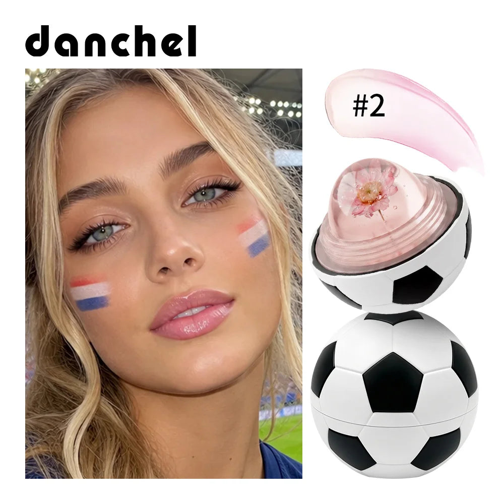 Soccer Ball pH Color-Changing Lip Balm – Flower-Infused & Hydrating