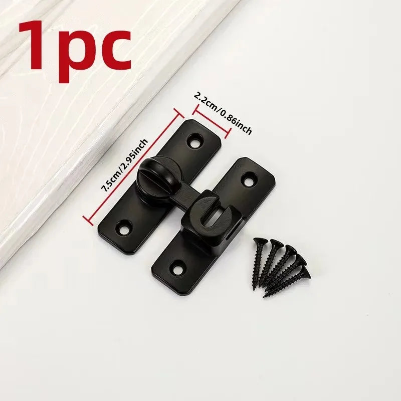 Barn Door Flip Lock 90/180° – Sliding Door Latch | Matte Black Sliding Door Latch Oasis Select BLACK 1PC