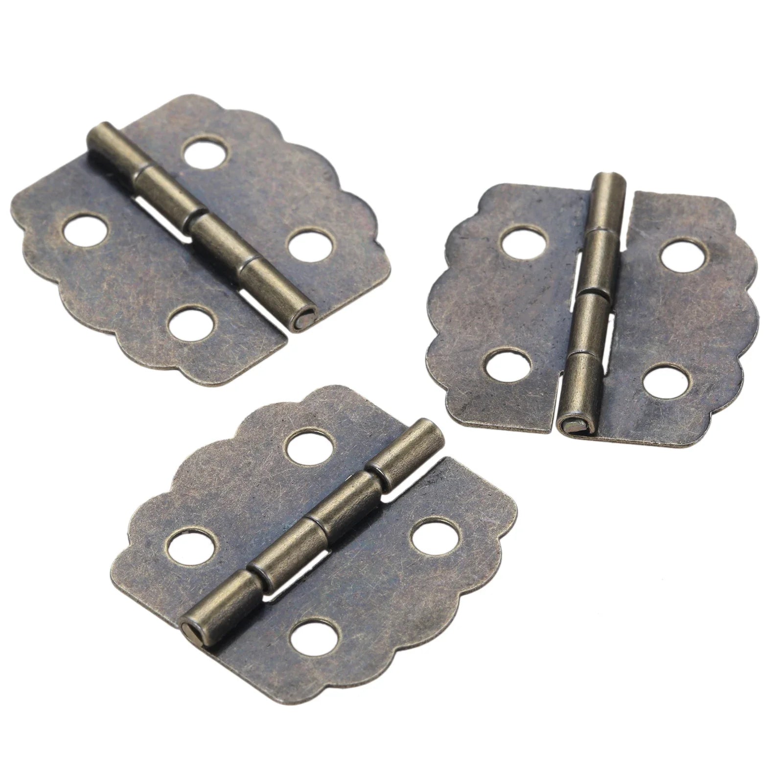 4 pcs Antique Bronze Kitchen Cabinet Door Hinges Jewelry Boxes hinges Dollhouse hinge Furniture Fittings Accessories Oasis Select