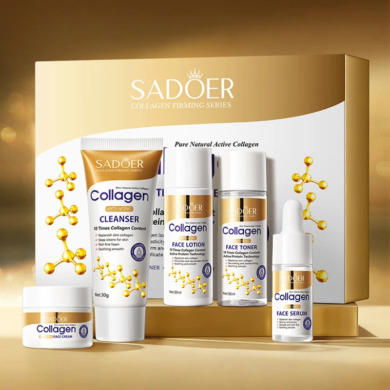 SADOER Collagen 5-Piece Skin Care Set – Hydrate & Brighten Skin Care Set Oasis Select