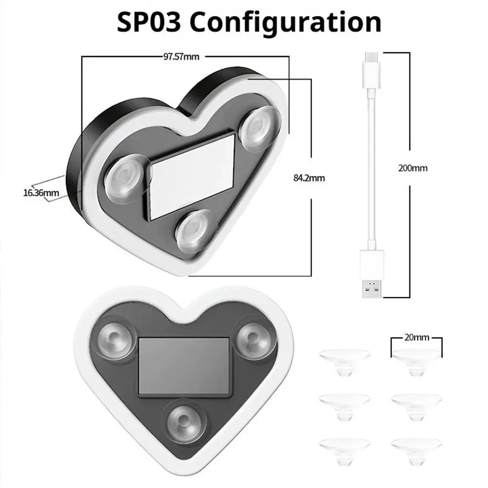 New car solar triangle window heart-shaped light emitting heart-shaped atmosphere light interior wiring free LED atmosphere lamp Oasis Select