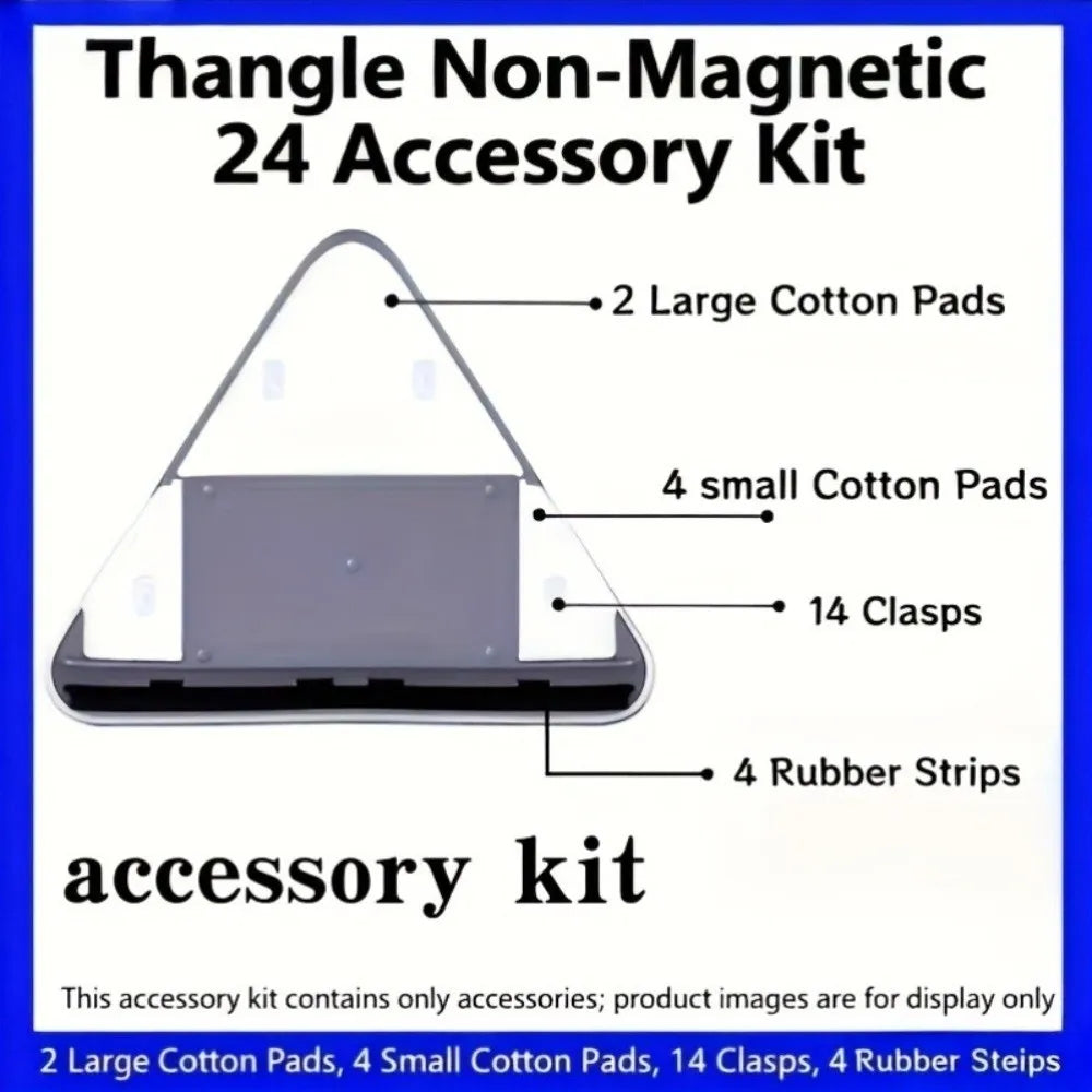 Triangle Glass Cleaner Cotton Replacement Pad – 15×13.5cm