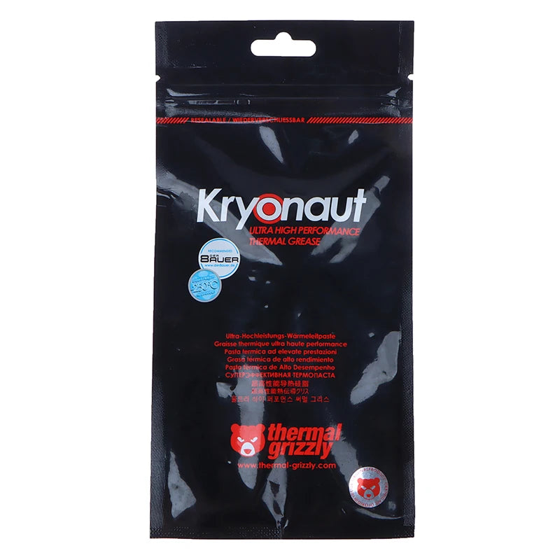 1g Thermal Grizzly Kryonaut Extreme KE Thermal Paste for CPU/GPU Cooler Large Capacity Compound Cooling Silicone Grease Oasis Select