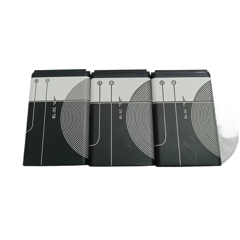 BL-5C 3.7V 1020mAh Battery Rechargeable Batteries for Nokia 2112 2118 2255 2270 2280 2300 2600 2610 3125 3230 Oasis Select 3PCS