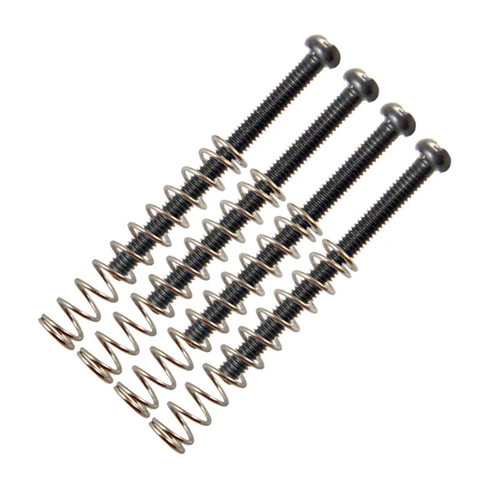 4Pcs Guitar Humbucker Pickup Screws And Springs M3*30MM In Chrome Black Or Gold For Electric Guitar Accessories Oasis Select Black