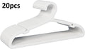 20pcs Clothes Hangers Non Slip, Heavy Duty Plastic Coat Hangers Space Saving, Strong Hangers for Hanging Dry Wet Clothes Rack Oasis Select 20pcs white