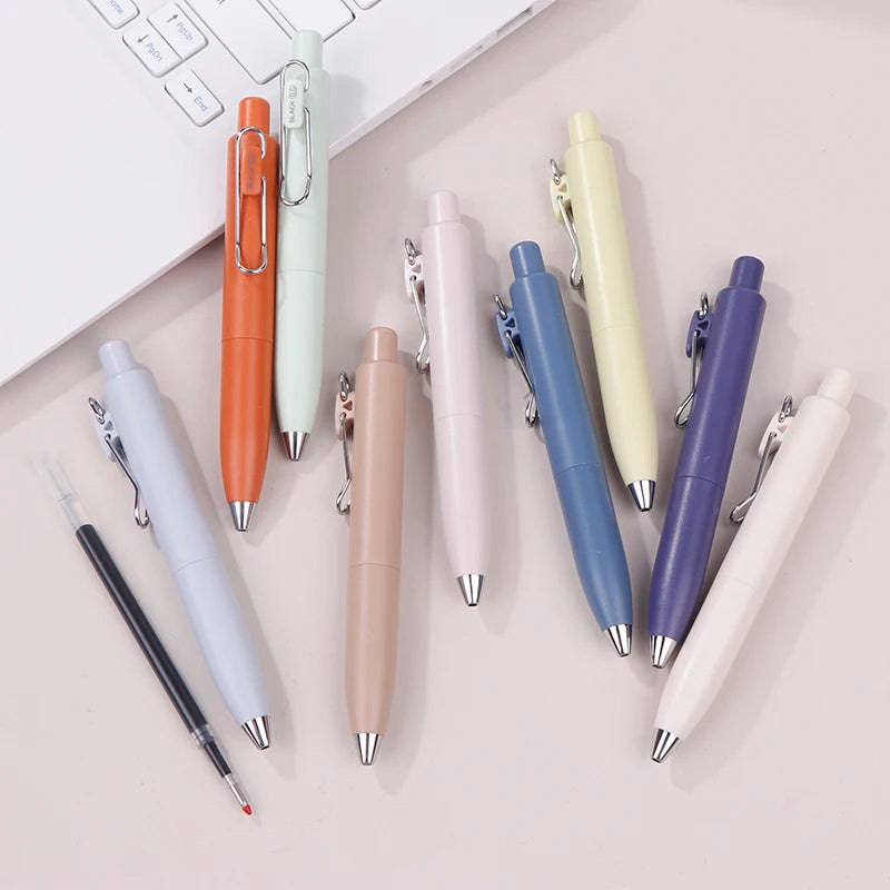 0.5mm Small Thick Core Fat Mini Pocket Pen Neutral Quick Dry Waterproof Uniball One Push Portable Oasis Select