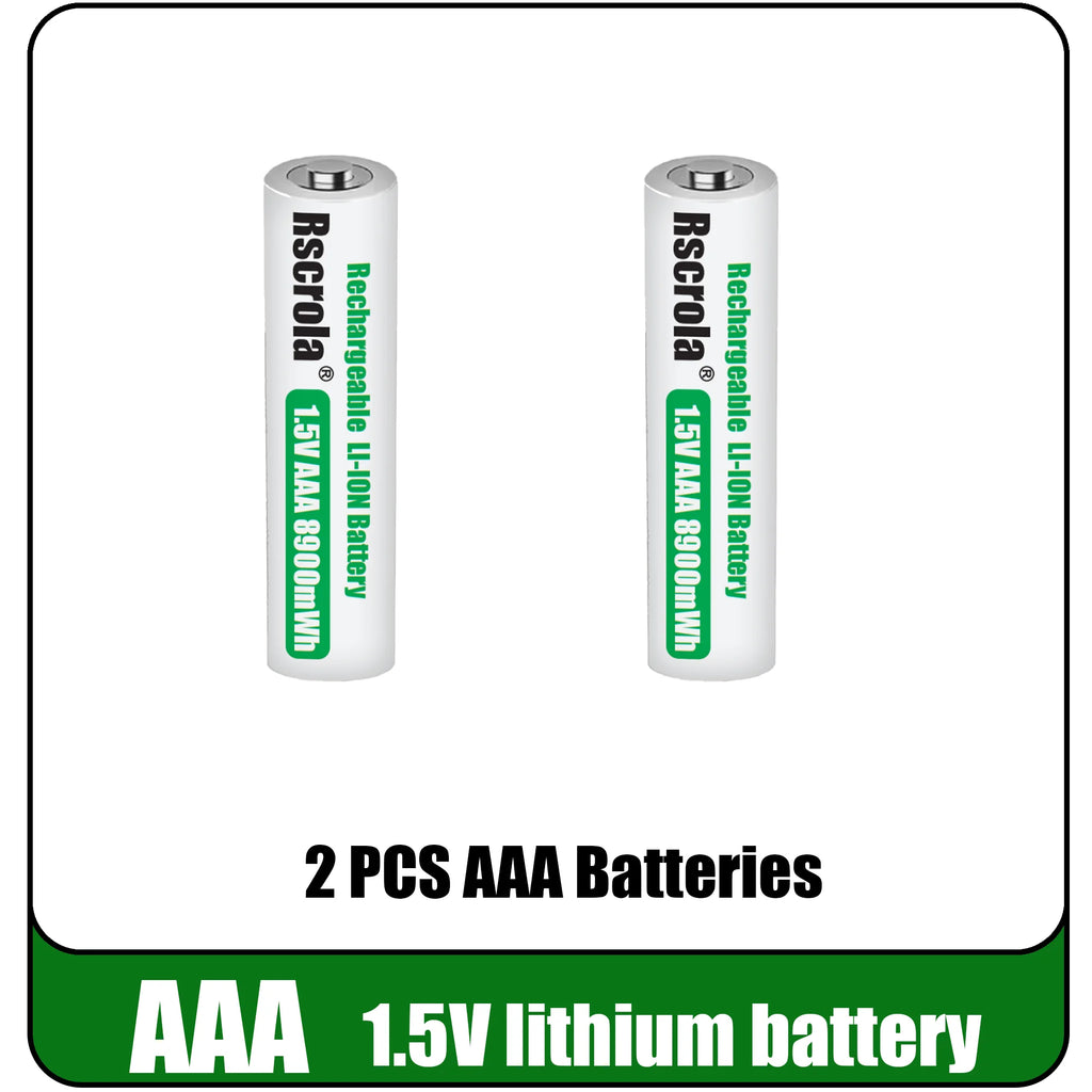 Universal Rechargeable 1.5V AAA 8900mWh Lithium ion Battery Fast charging with Charger for Camare Clock Mouse Fan Electric Toys Oasis Select 2 PCS Batteries 1.5V China Mainland