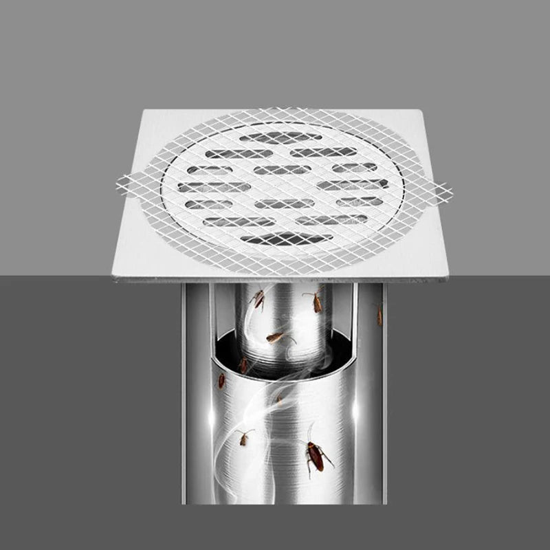 20PCS Disposable Mesh Shower Drain Hair Catcher Stickers Anti-Blocking Bathroom & Kitchen Hair Filter Net Drain Cover Pads Oasis Select
