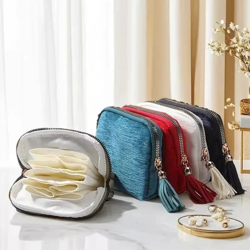 Handstring Storage Bag Portable Large Capacity Jewelry Bag Ring Pendant Bracelet Jewelry Box Jewelry Storage Oasis Select