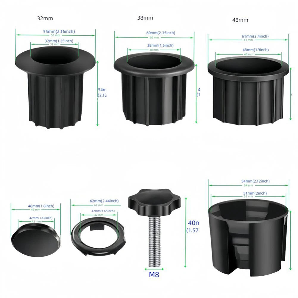 Patio Umbrella Base Bracket Kit – Pipe Sleeve & M8 Bolts