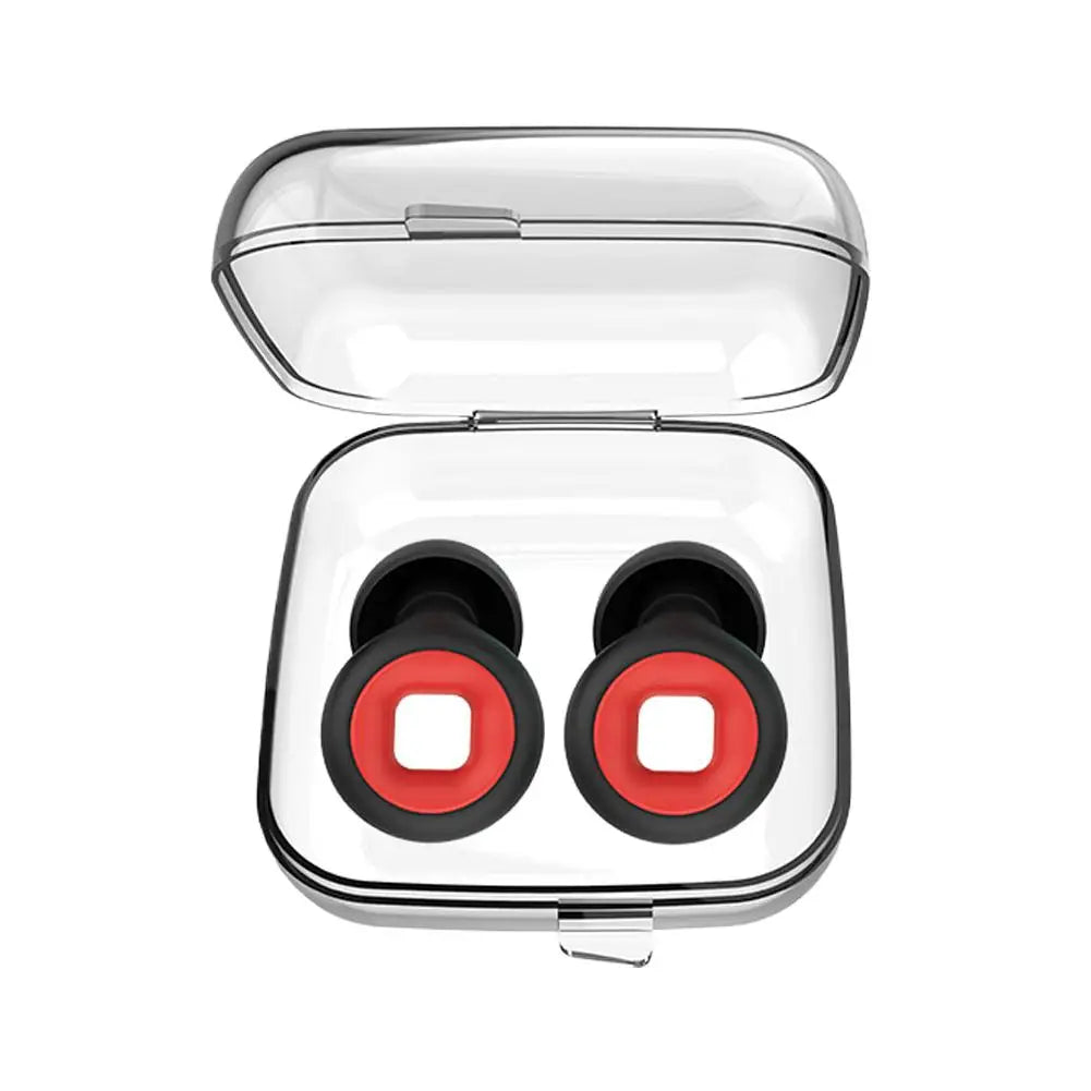 Ear Plugs for Sleeping, 25dB Noise Reduction Reusable Soft Silicone Earplugs for Snoring, Side Sleepers, Concerts, Travel, Work Oasis Select red