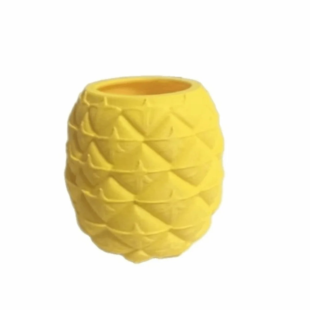 3D Printed Fruits Shape Pen Holder Multi-function Home Decoration Desktop Organizer Creative Ornaments Makeup Brush Storage Box Oasis Select Yellow