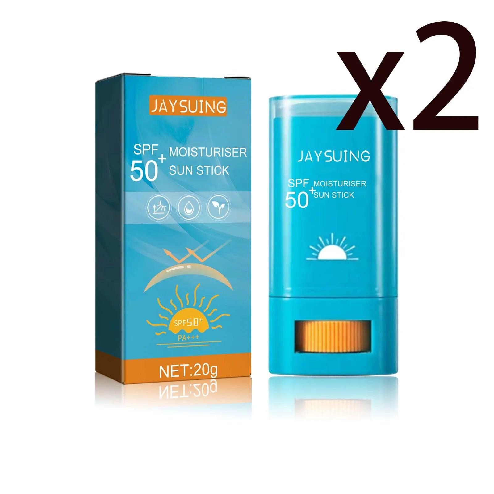 Body Sunscreen Cream Stick Spf50 Antioxidant Prevent Sunburn Moisturizing Skin Sweatproof Brightening Resist UV Rays Serum Stick Oasis Select 2x20g 20g
