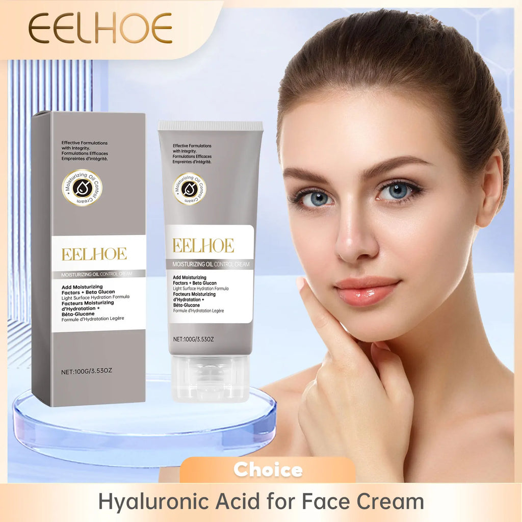 EELHOE Hyaluronic Acid & Beta Glucan Face Cream 100g Facial Moisturizer Cream Oasis Select