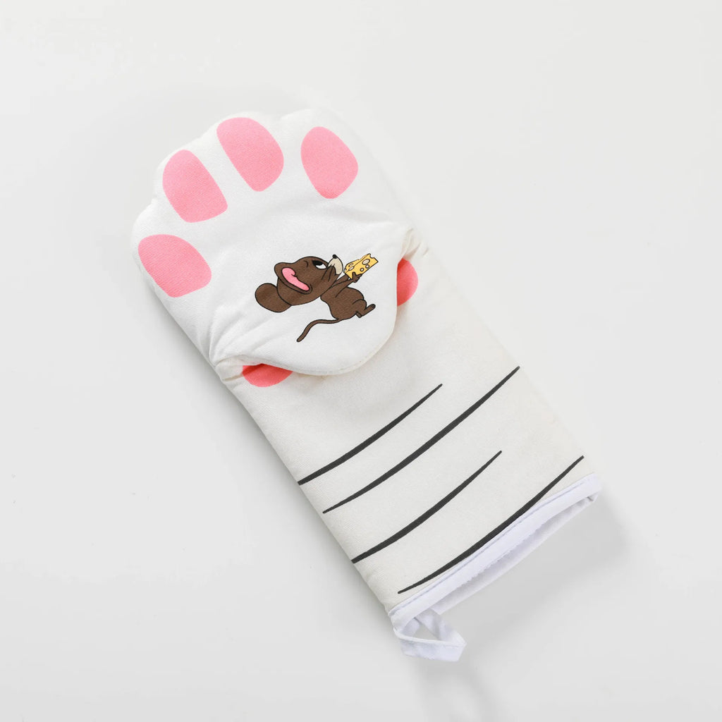 1pc Cute Cat Paws Oven Mitts Cat Claw Baking Oven Gloves Anti-scald Microwave Heat Resistant Insulation Non-slip Cat Paw Gloves Oasis Select A