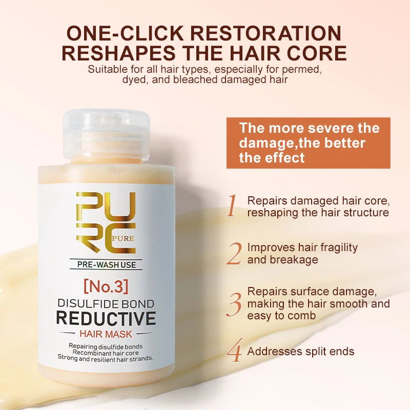 PURC Keratin Hair Mask – Disulfide Bond Repair & Smoothing