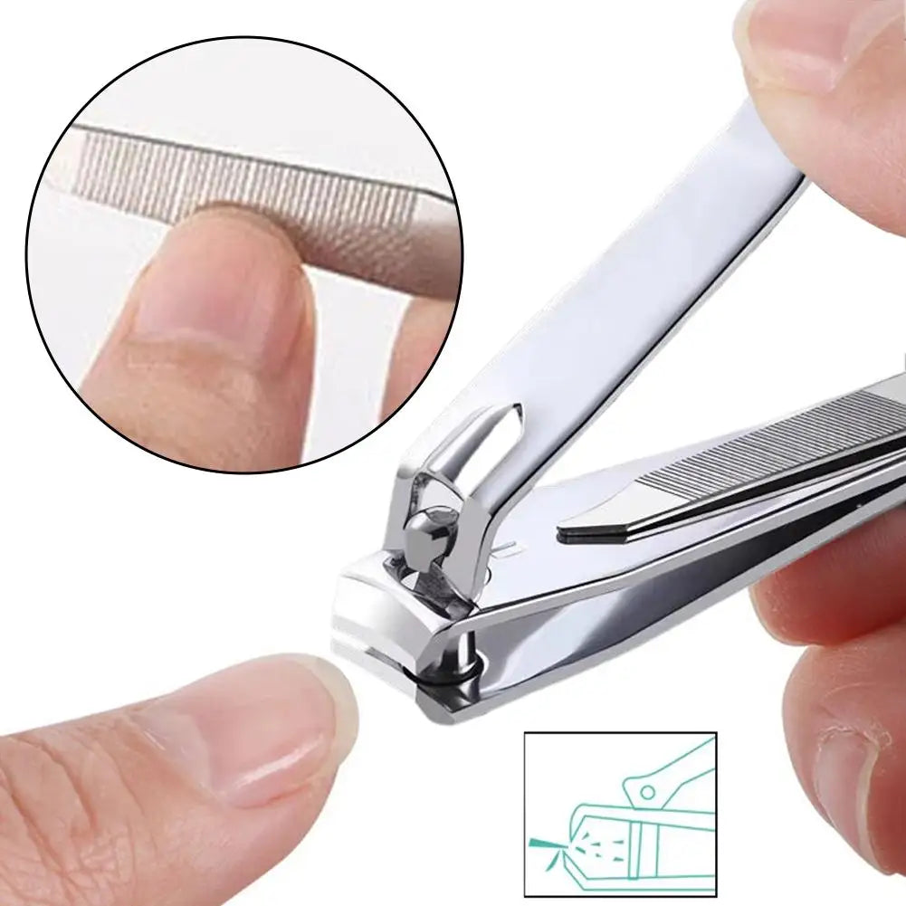 Premium Stainless Steel Nail Clipper Ultra Sharp Sturdy Fingernail & Toenail Clipper Cutter, Curved Edge Cutter Finger Nail Clip Oasis Select