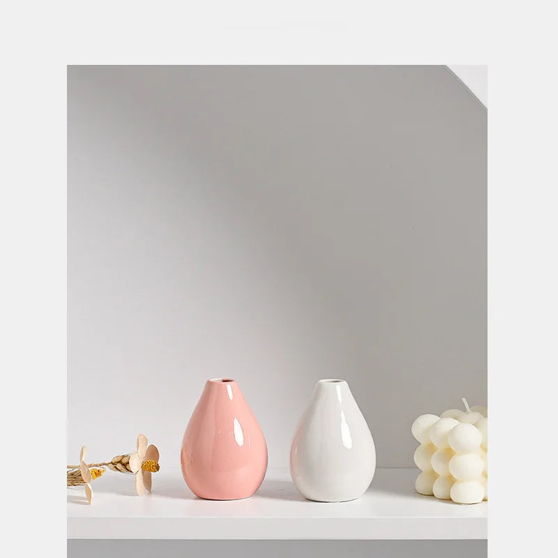 Vases, Nordic Decorative Items, Living Room Flower Arrangements, Small Ceramic Vases, Simple and Modern Home Decoration Vases Oasis Select