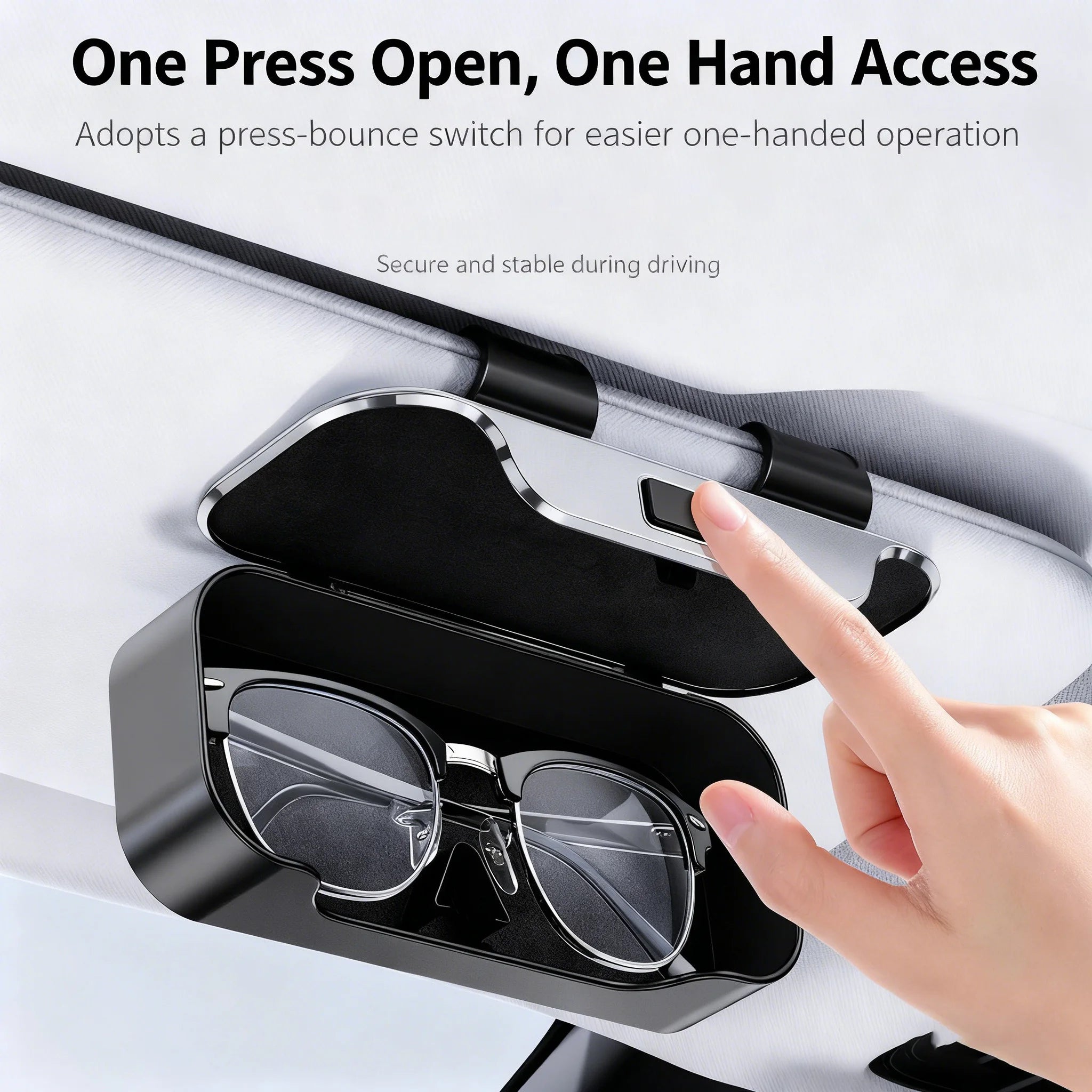 Car Sun Visor Glasses Case – Anti-Scratch Sunglasses Holder