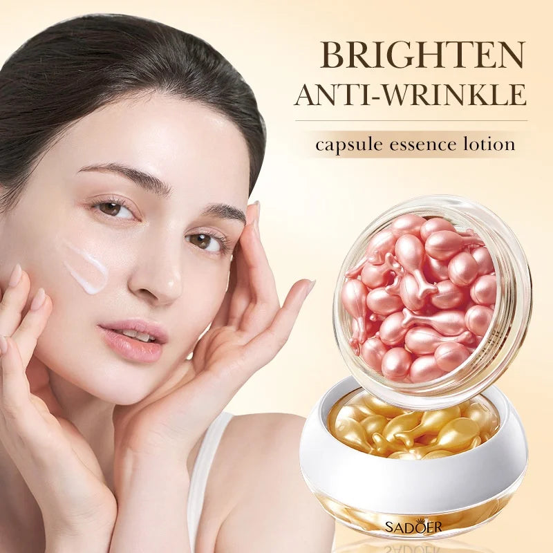 30pcs/box SADOER Snail Rose Capsule Essence Lotion for Moisturizing Repairing Hydrating Brighten Skin Oasis Select