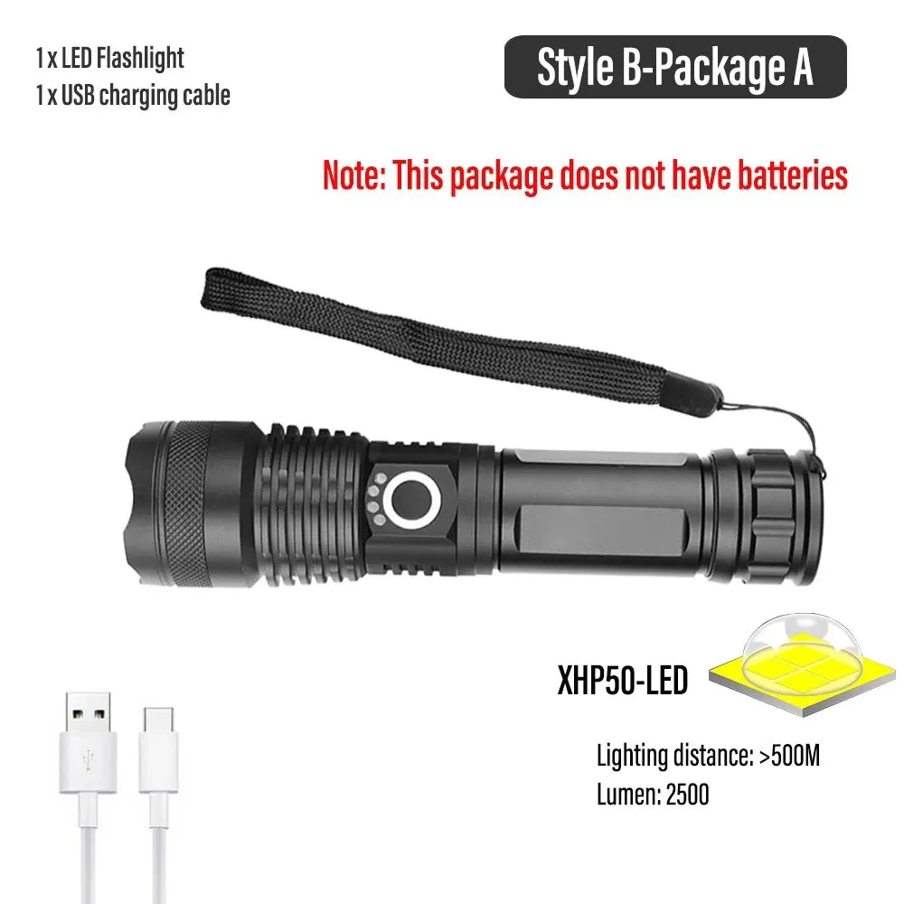 ESMARTER 30W LED Rechargeable Tactical Flashlight | 1500m Beam