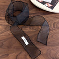 Decorative Solid Color Silk Scarf Y2K Thin Organza Headscarf Narrow Scarf Beach Oasis Select Black