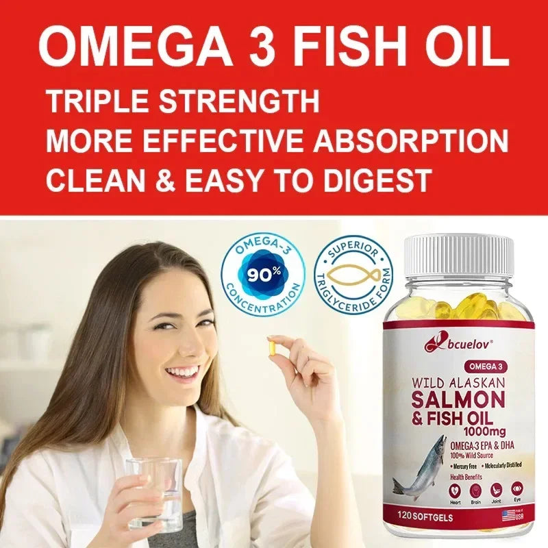 Super Omega-3 EPA/DHA Fish Oil Capsules – Heart, Brain & Joints Fish Oil Supplement Oasis Select