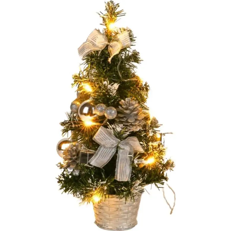 40CM LED Christmas Tree Nightlight LED Light Pine Needle Tree Mini Xmas Tree Christmas Decoration Desktop Ornament New Year Gift Oasis Select 03 Other