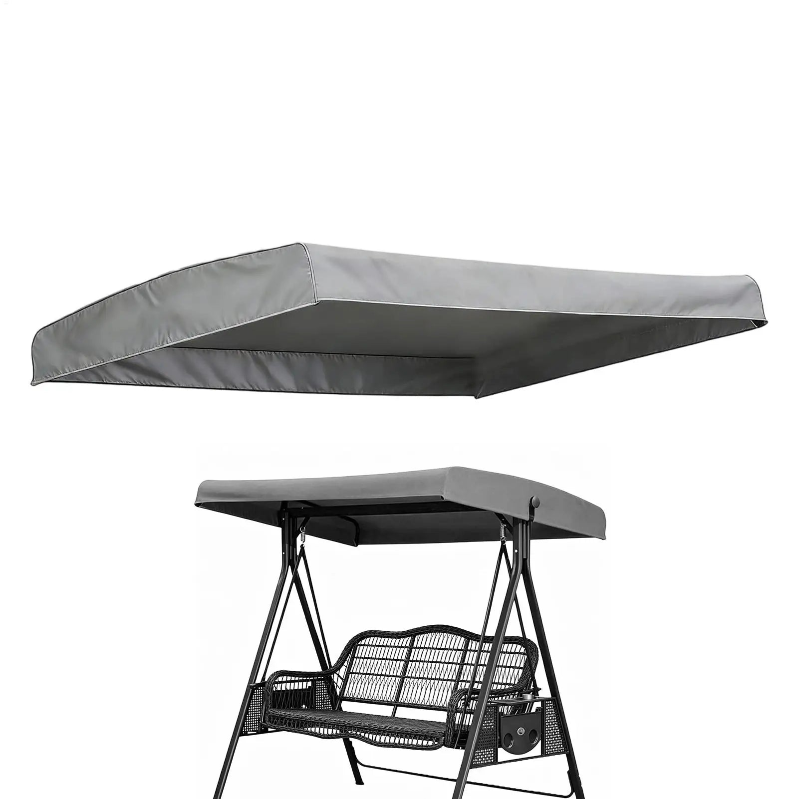 75x47 Inch Waterproof Anti-UV Cover Swing Canopy Replacement Cover Replacement Canopy for Outdoor Swing for Patio Porch Garden Oasis Select