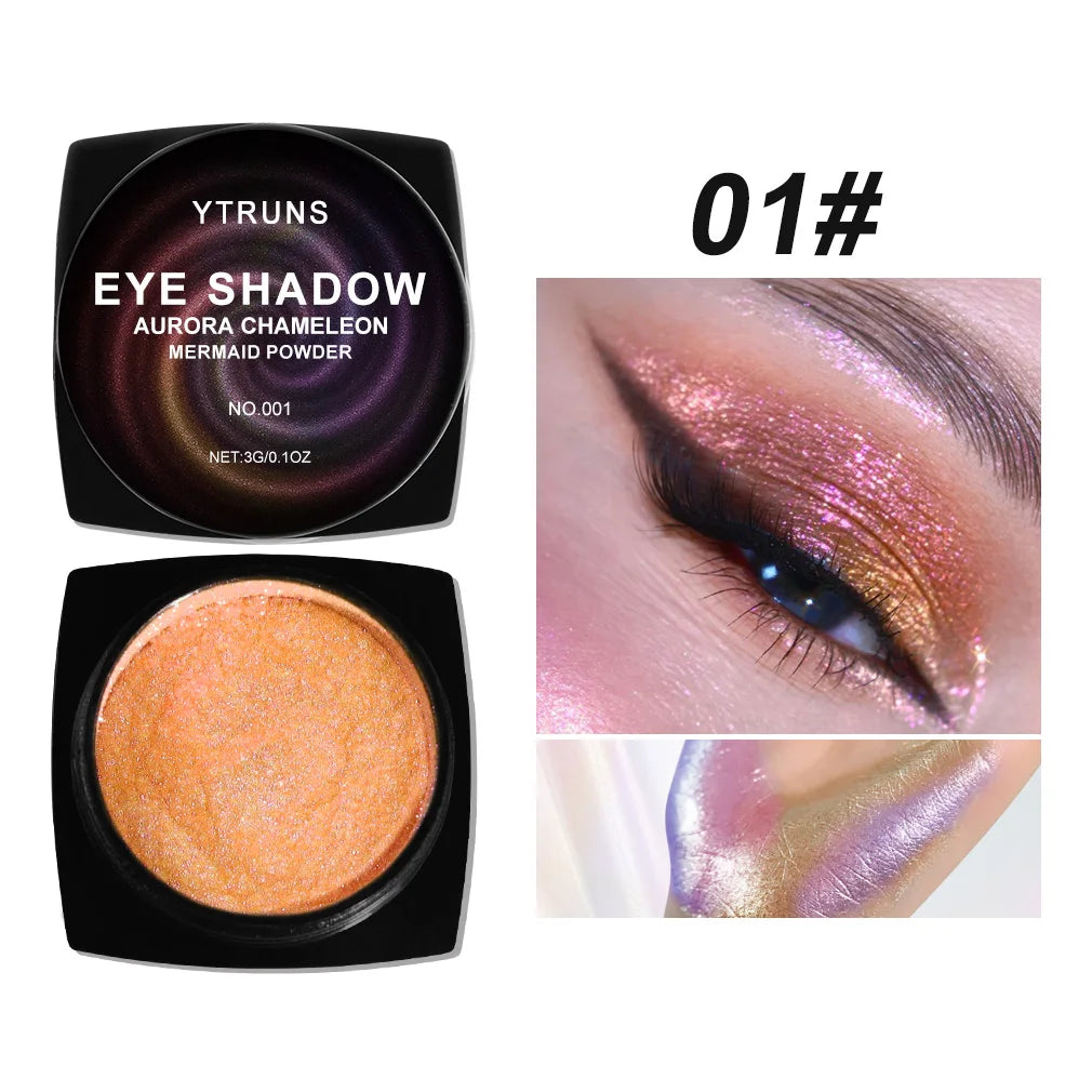 Chameleon Multichrome Eyeshadow – Color-Shifting Pressed Pigment