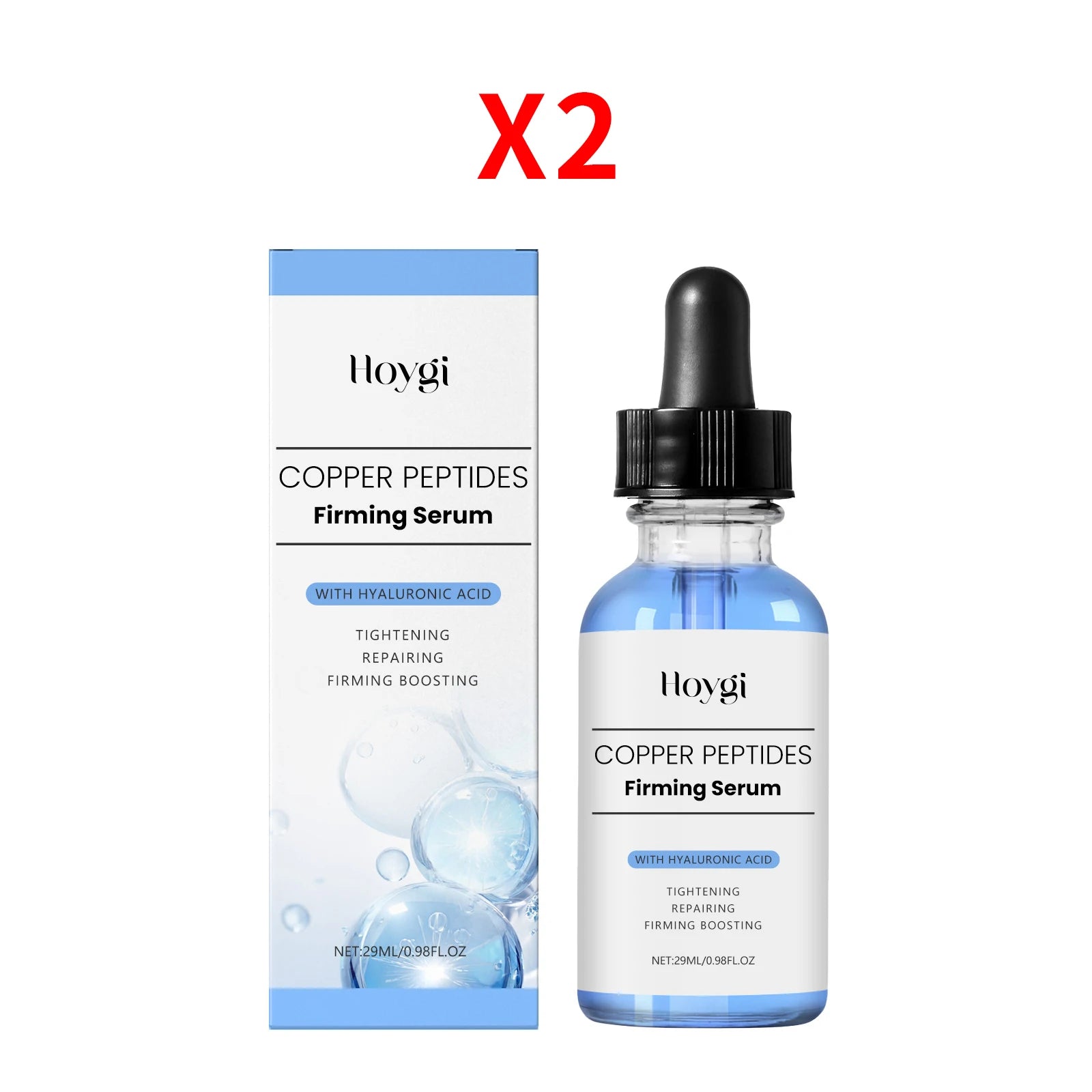 Hoygi Copper Peptides Face Serum – Firming & Anti-Aging 29ml Copper Peptide Serum Oasis Select 2pcs