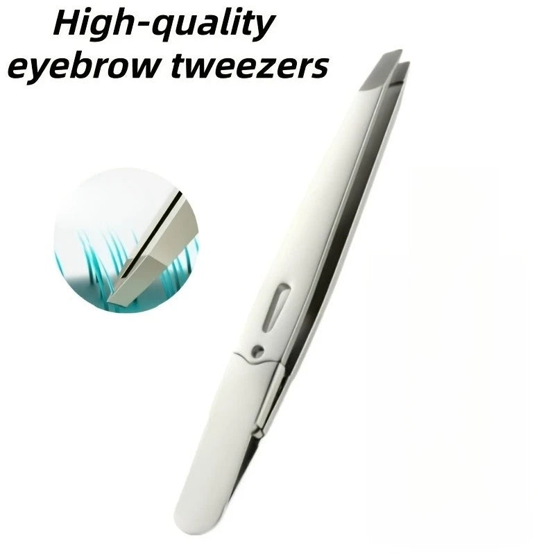 Stainless Steel Professional Eyebrow Clip, High Eyebrow Clip, Oblique Mouth Small Tweezers, Universal Hair Removal Pliers Oasis Select