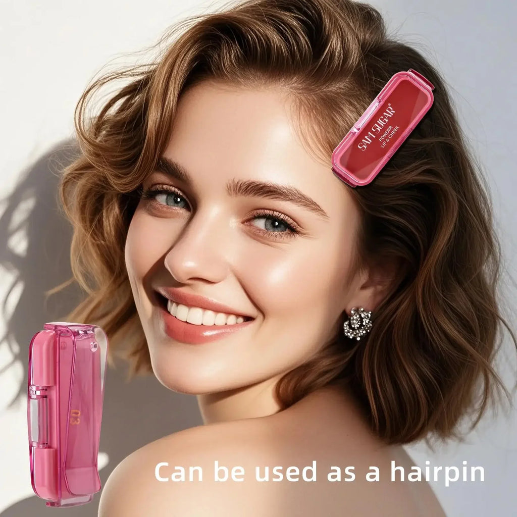 SAM SUGAR Cream Blush Stick – Matte Waterproof Multi-Use Lip & Cheek