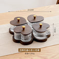 New Glass Fruit Tray Hotel Afternoon Tea Snack Tray Lead-free Glass Heart-shaped Divider Snack Tray Oasis Select 4 squares