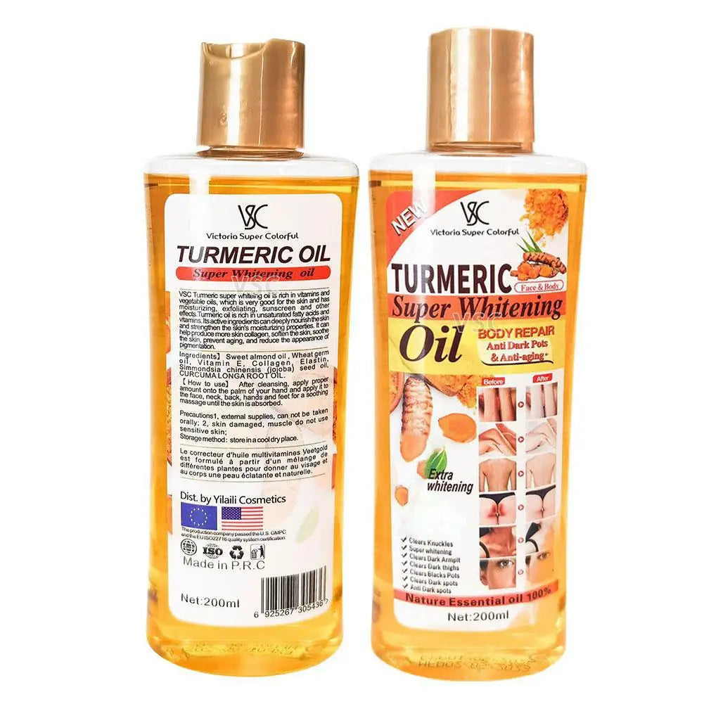 200ml Turmeric Face Body Serum Oil Clear Skin Tone Turmeric Face Serum Oil Moisturizing Skin Care Oasis Select