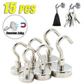 15-Pack Strong Magnetic Hooks – Kitchen, Bathroom & Key Storage
