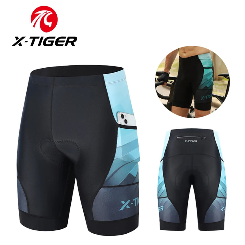 X-TIGER Cycling Shorts Men's Summer Quick Dry Breathable Cycling Jersey Professional Sponge Pad Mountain Road Bike Shorts Oasis Select