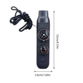 7-in-1 Survival Whistle Outdoor Portable Survival Whistle with Light Women Men Safety Gear with Compass Function and Lanyard Oasis Select Black