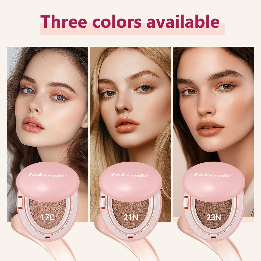 Lakerain Cushion Foundation Korean Makeup Base Mist Foundations Makeup Full Coverage Long-lasting Cc Cream Sunscreen Cosmetic Oasis Select
