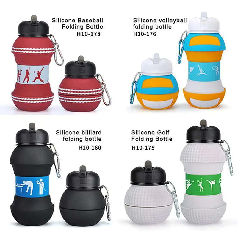 Foldable Leakproof Water Cup Mug, Portable Collapsible Bottle for Kids School, Basketball Football Golf Tennis Outdoor Sports Oasis Select