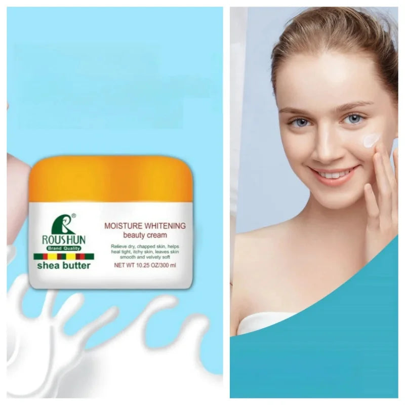 ROUSHUN 300ml Shea Butter Face & Body Moisturizing Cream