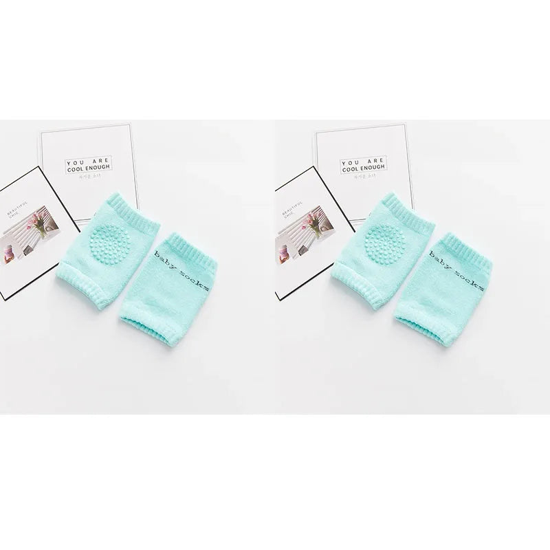 1/2 Pairs Baby Knee Pad Kids Safety Crawling Elbow Cushion Infant Toddlers Baby Leg Warmer Knee Support Protector Pads Oasis Select Green-2pairs