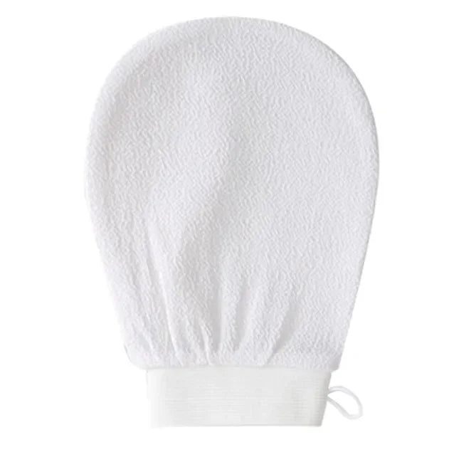 Hot sale Silicone Body Scrubber Bath Brush 1Piece Double Sided Hammam Scrub Mitt Magic Peeling Glove Exfoliating Tan Removal Oasis Select White