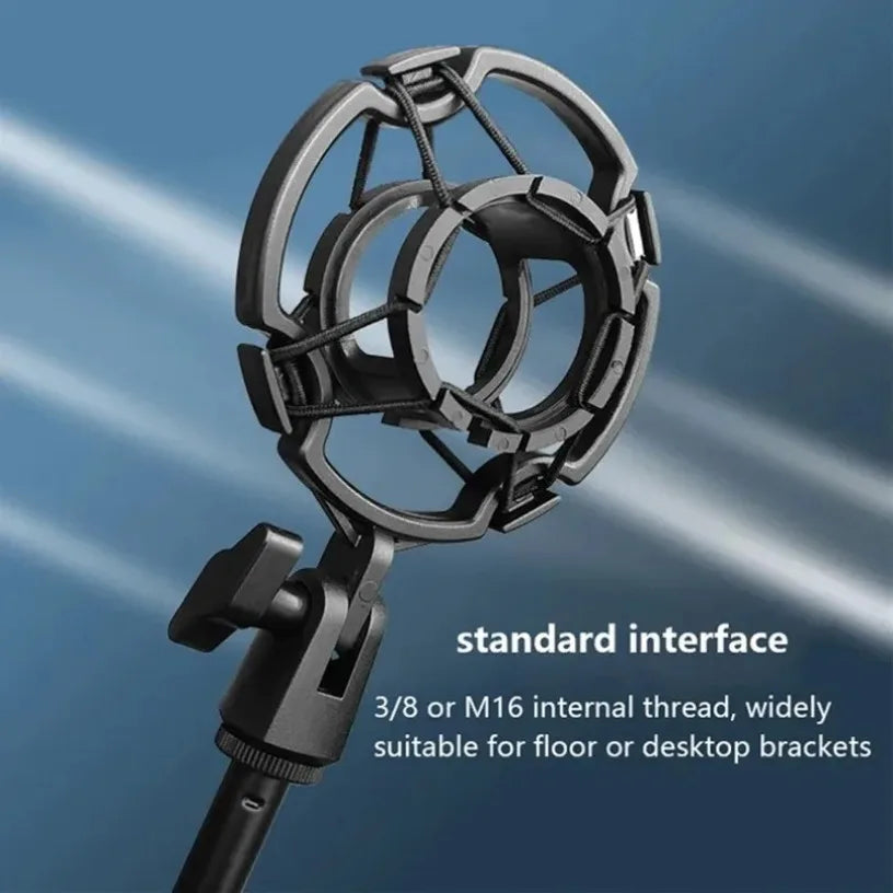 Shockproof Mount Mic Holder Universal Shockmount for Microphone Adjustable For Large Diaphram Mic Clip Stand Oasis Select