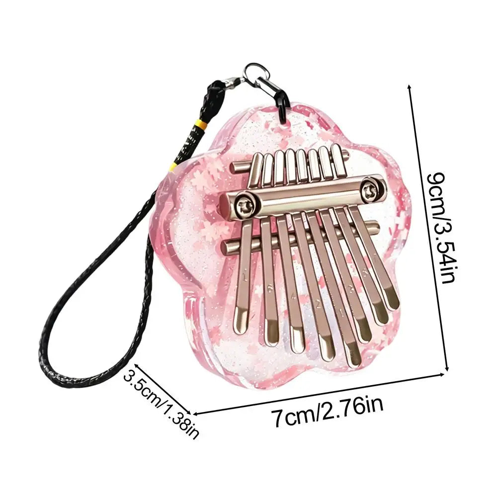 8-key Finger Thumb Piano Mini Kalimba Portable Finger Piano for Adults and Children Kalimba Musical Instrument Gift Mini Pendant Oasis Select Pinks